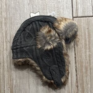 Infant Cable Knit Trapper Hat